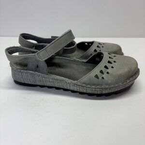NAOT Celosia Slate Vintage Leather Sandals Women's Size 36 US 6 Blue/gray